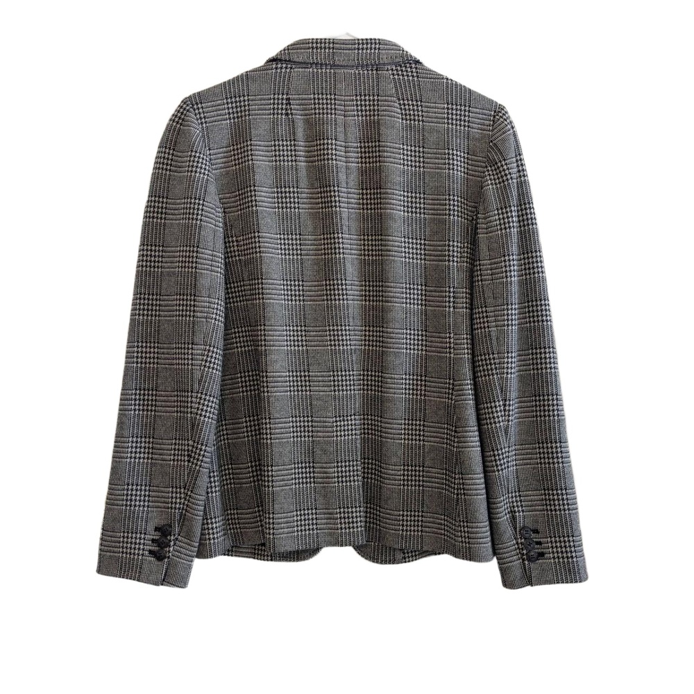 Talbots Houndstooth Blazer Women's 8 Black White Tailored Office Jacket Classic - Picture 7 of 16